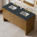James Martin Hudson 60" Double Bathroom Vanity, Honey Oak