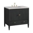 James Martin Myrrin 36" Single Bathroom Vanity, Carbon Oak