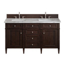 James Martin Brittany 60" Double Bathroom Vanity, Burnished Mahogany