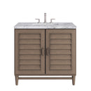 James Martin Portland 36" Single Bathroom Vanity, Whitewashed Walnut