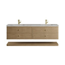 James Martin Allamari 72" Floating Double Bathroom Vanity, Dune Mist