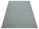 Zoha Custom Made Modern Style White And Beige Wool Rug