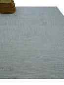Zoha Custom Made Modern Style White And Beige Wool Rug