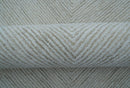 Zoha Custom Made Modern Style White And Beige Wool Rug