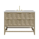 James Martin Emmeline 48" Single Bathroom Vanity, Pebble Oak