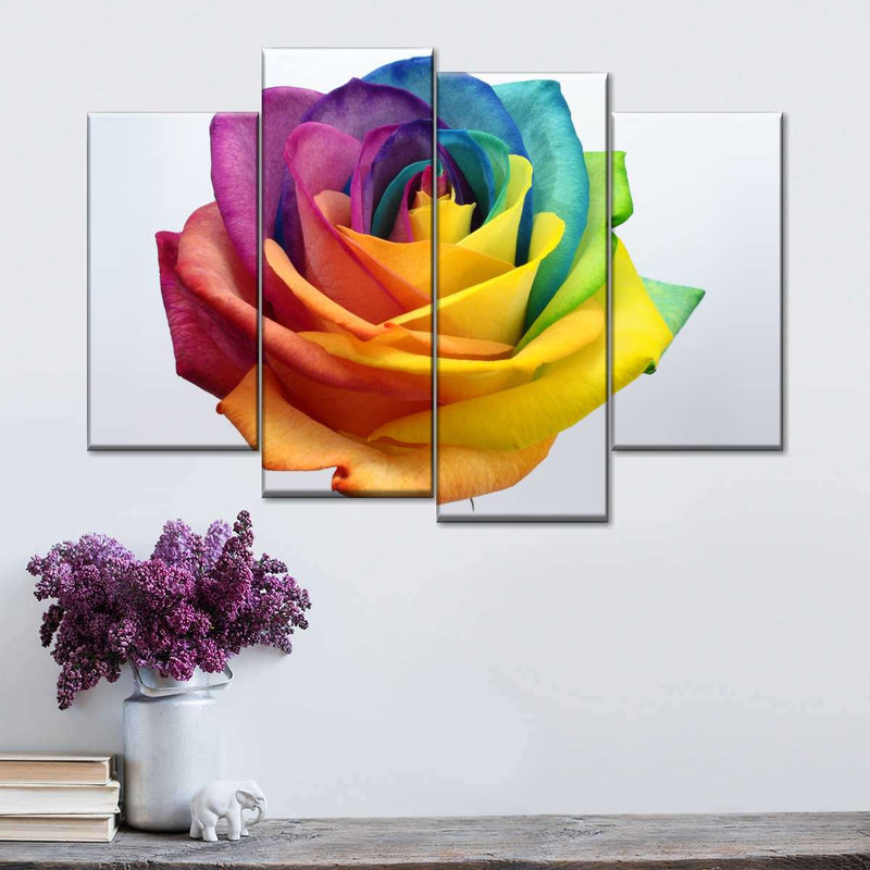 Rainbow Rose Wall Art