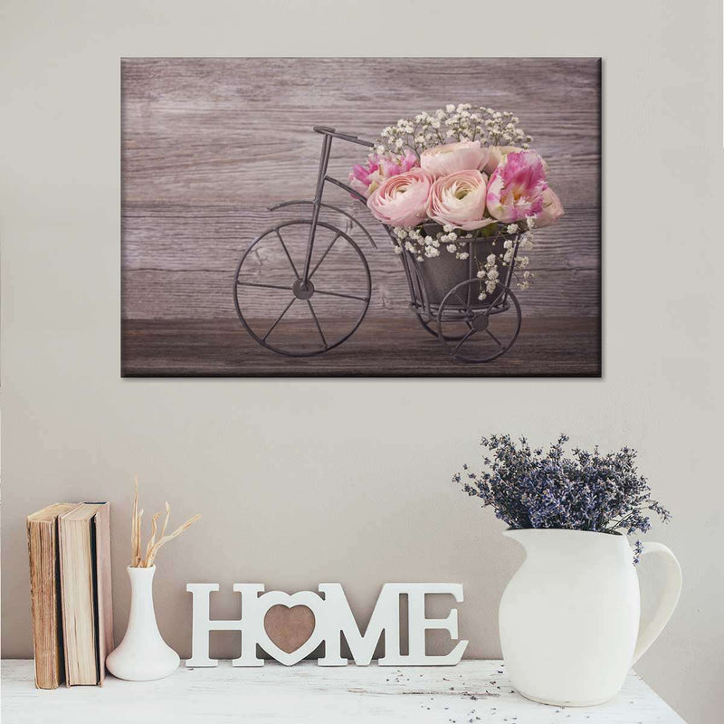 Ranunculus Bicycle Vase Wall Art