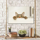 Peeking Young Cat Wall Art
