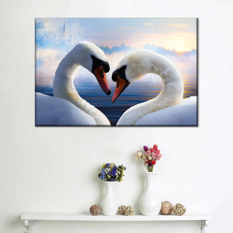 Swan Romance Wall Art