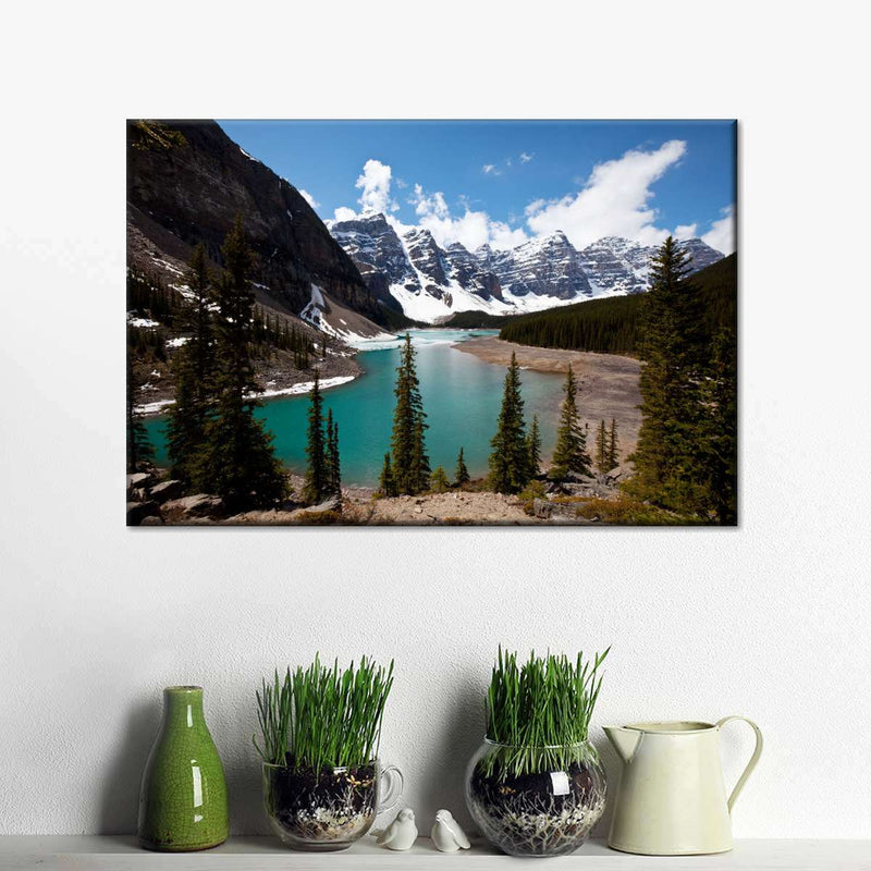 Moraine Lake At Banff Park Wall Art