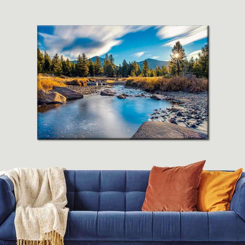 Yosemite River Stream Wall Art