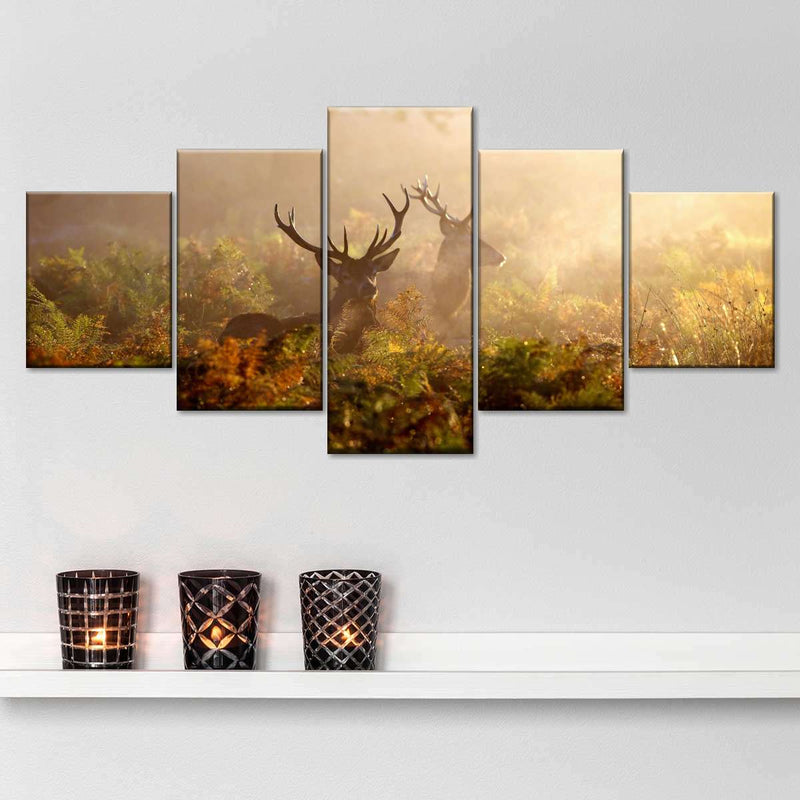 Misty Morning Deer Wall Art