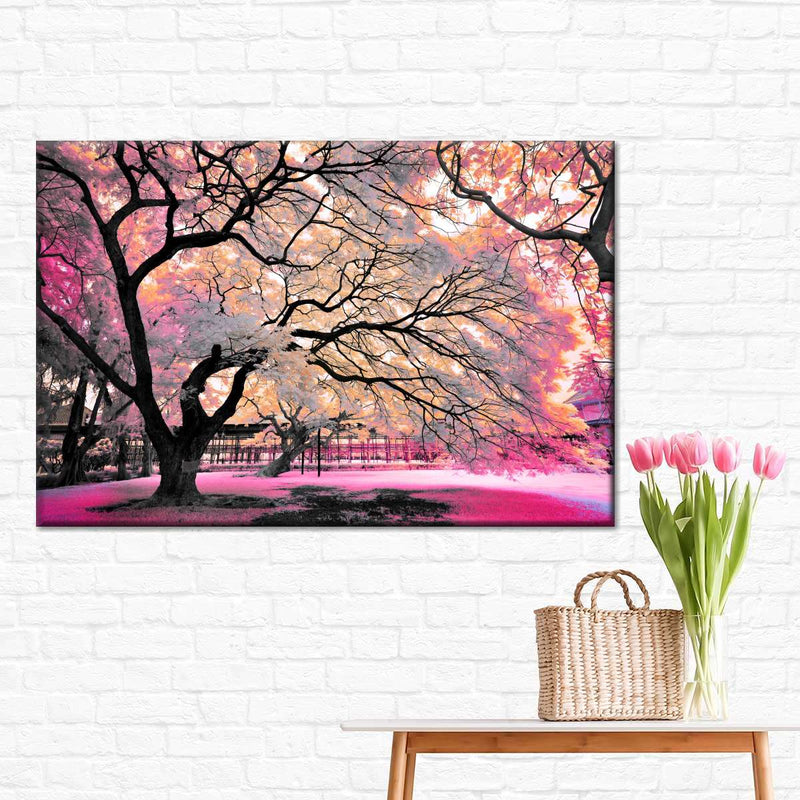 Pink Bloom Claw Trees Wall Art