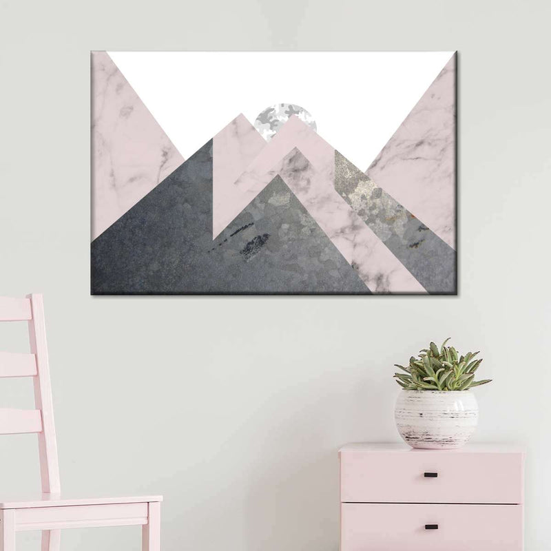 Geometric Textured Landscape Wall Art