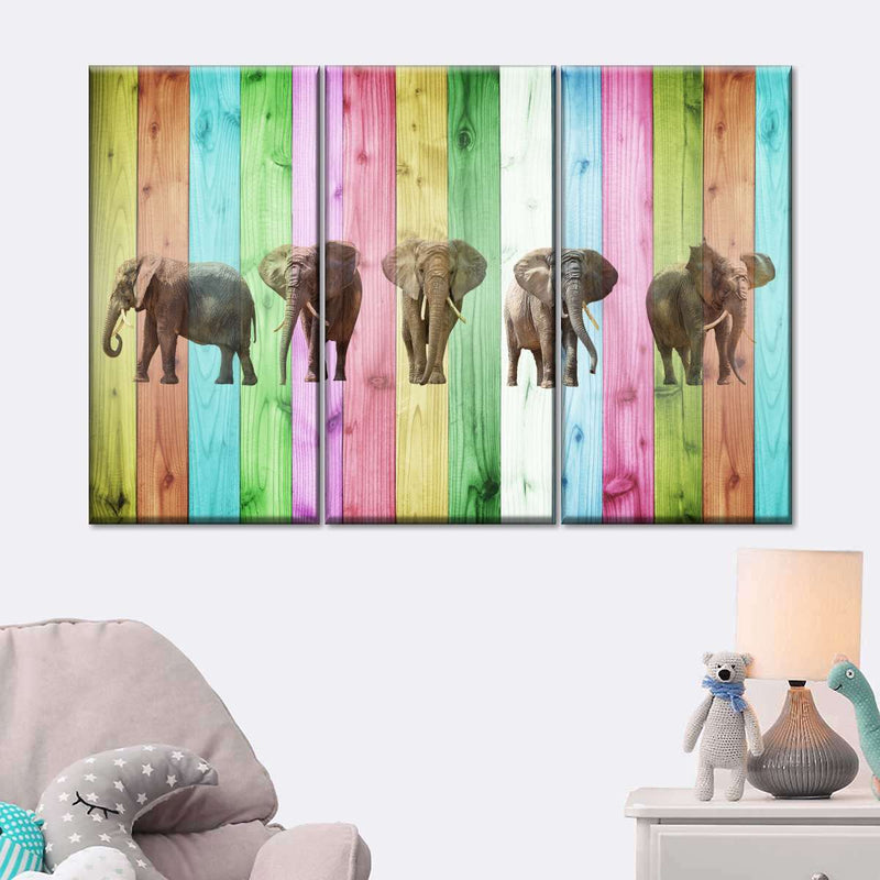 Color Stripe Elephants