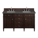 James Martin Brittany 60" Double Bathroom Vanity, Burnished Mahogany