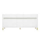 James Martin Chicago 72" Double Bathroom Vanity, Glossy White