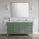 James Martin Chicago 60" Single Bathroom Vanity, Smokey Celadon
