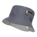 Zip Pocket Cotton Bucket Hat
