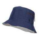 Zip Pocket Cotton Bucket Hat