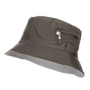Zip Pocket Cotton Bucket Hat