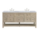 James Martin Breckenridge 72" Double Bathroom Vanity, Whitewashed Oak
