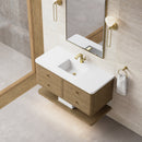 James Martin Allamari 48" Floating Single Bathroom Vanity, Dune Mist