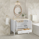 James Martin Myrrin 36" Single Bathroom Vanity, Bright White