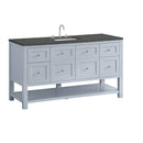 James Martin Breckenridge 60" Single Bathroom Vanity, Serenity Blue