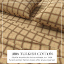 Turkish Cotton Flannel Sheet Set - Plaid & Stripe Collection by Great Bay Home