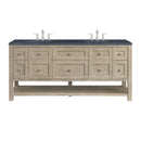 James Martin Breckenridge 72" Double Bathroom Vanity, Whitewashed Oak