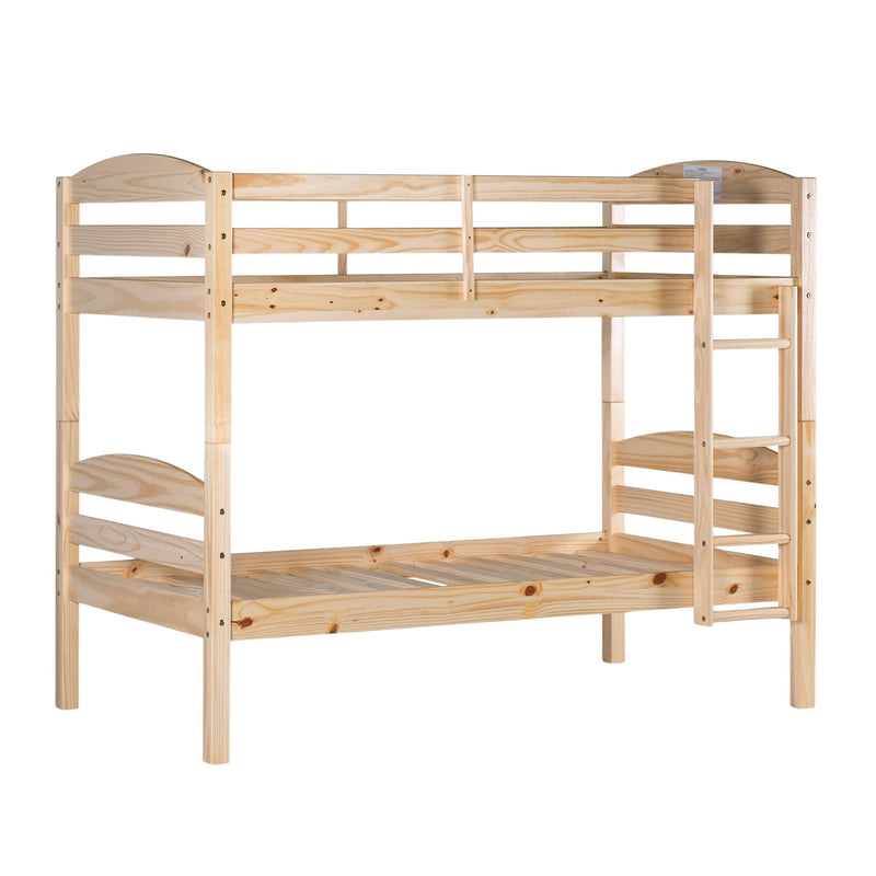 Carolina Transitional Solid Wood Twin-over-Twin Bunk Bed