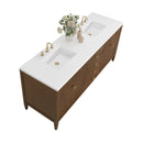 James Martin Myrrin 72" Double Bathroom Vanity, Mid-Century Walnut