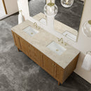 James Martin Laurent 72" Dual Mount Double Bathroom Vanity, Honey Oak