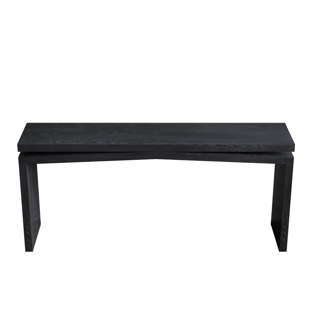 65-Inch Rustic Solid Wood Veneer Console Table, photo 10 of 11
