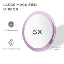 Travel Mirror with Magnification & Suction Cup
