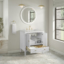 James Martin Myrrin 30" Single Bathroom Vanity, Bright White