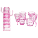 Cactus Stackable Glasses Stacktus Gifts Set Of 6 10 Oz Cactus Shape Glasses With Handles Valentines by The Wine Savant