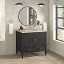 James Martin Myrrin 36" Single Bathroom Vanity, Carbon Oak