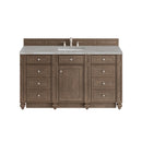 James Martin Bristol 60" Single Bathroom Vanity, Whitewashed Walnut
