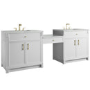 James Martin Bellshire 96" Double Bathroom Vanity, Bright White