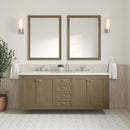 James Martin Chicago 72" Double Bathroom Vanity, Walnut Whisper