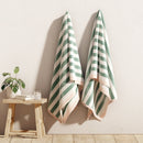 Oversized Striped Border Cabana Beach Towel - Santa Cruz by Great Bay Home