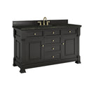 James Martin Brookfield 60" Single Bathroom Vanity, Black Onyx