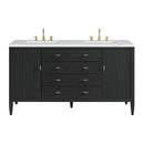 James Martin Myrrin 60" Double Bathroom Vanity, Carbon Oak