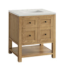 James Martin Breckenridge 30" Single Bathroom Vanity, Light Natural Oak