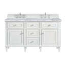 James Martin Lorelai 60" Double Bathroom Vanity, Bright White