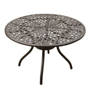 Modern Outdoor Mesh 48-in Aluminum Round Patio Dining Table