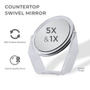 Makeup Mirror with Magnification & Swivel