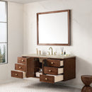 James Martin Amberly 60" Dual Mount Single Bathroom Vanity, Mid-Century Walnut